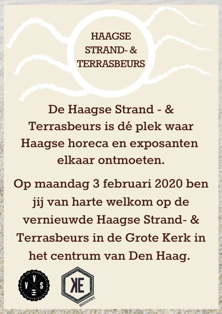 Strandpaviljoenenbeurs 3 februari 2020 13.00 – 17.00 uur Grote Kerk Den Haag